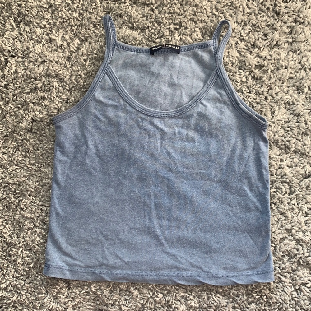 Brandy Melville Baby Blue Crop Top OS